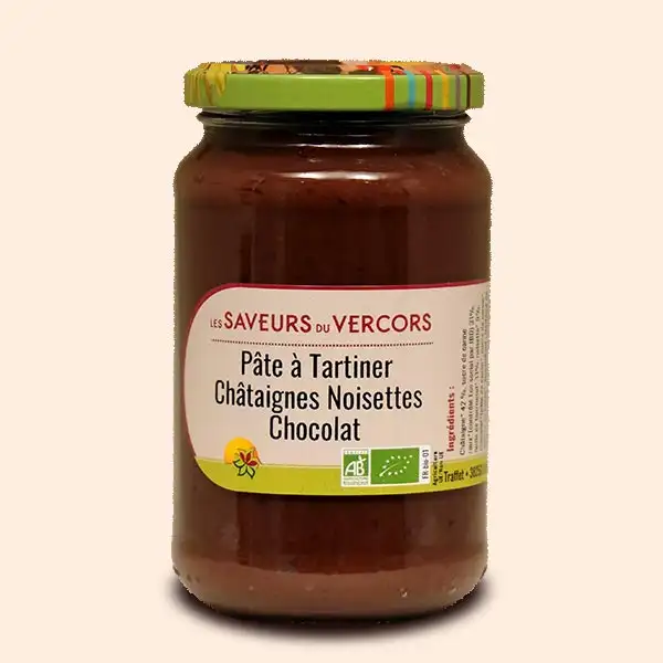 Pâte à tartiner châtaigne noisettes chocolat - Nutella bio local
